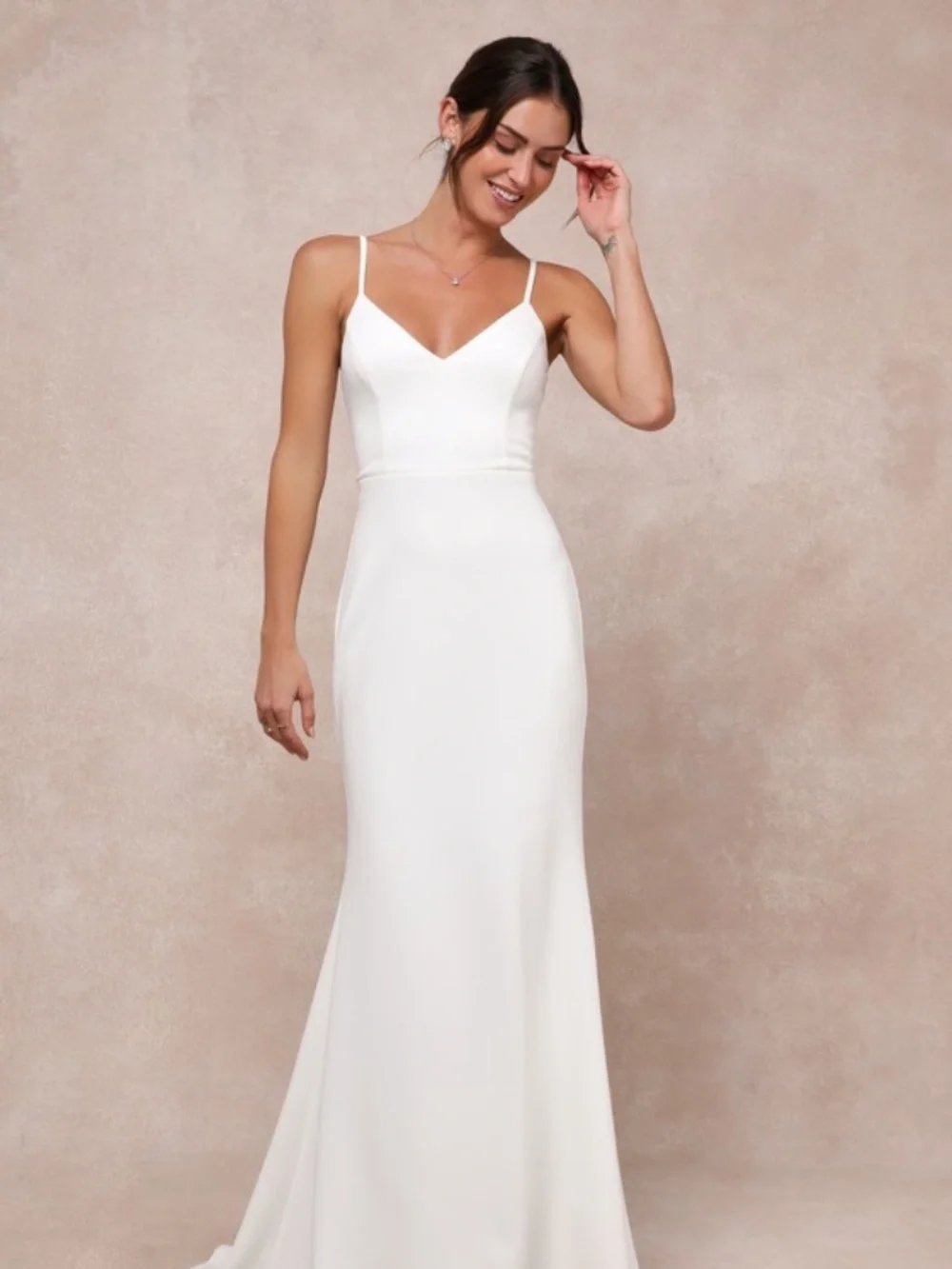 Lulus Feeling Of Forever White Sleeveless Mermaid Maxi Dress - Size S - Picture 1 of 3